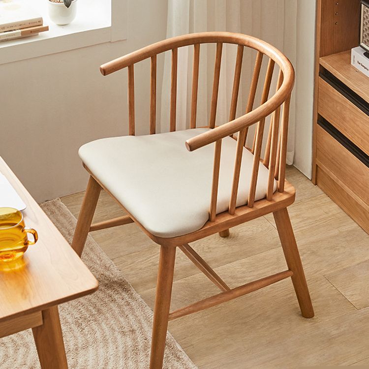 Contemporary Home Dining Chair Solid Wood Slat Back Dining Chair