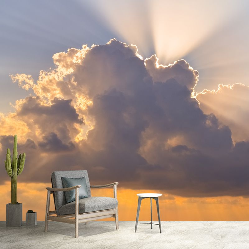 Cloudy Sky Mural Wallpaper for Wall Decor Contemporary Gust Room Wall Art