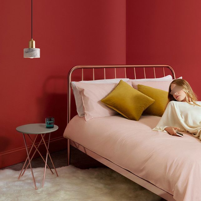 LED -LED -LED Pendelleuchten moderne Stone Metal Hanging Light für Bett