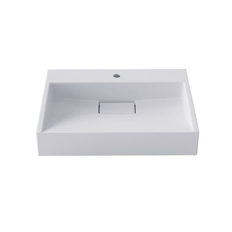 Modern Vessel Bathroom Sink Rectangular Single Faucet Hole Wash Stand(not Included Faucet)