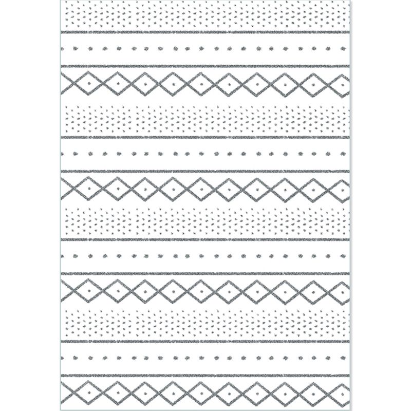 Beige Lijn Tapijten Polyester Modern Tapijt Non-Slip Backing Rug voor woonkamer