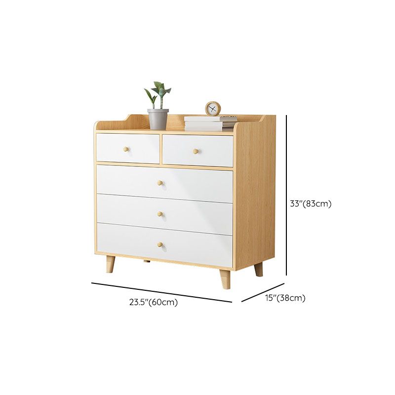 Contemporary Bedroom Chest Wooden Storage Chest with Drawers
