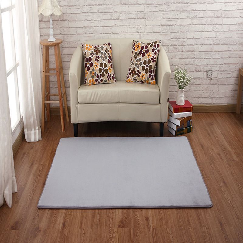Casual Bedroom Rug Multi Color Solid Color Indoor Rug PVC Non-Slip Easy Care Washable Carpet