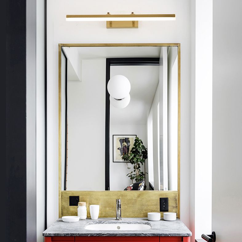 Modern Minimalist Minimalist Acrilico per vanità montate in rame Acrilico 1 Light Wall Light Freedurs