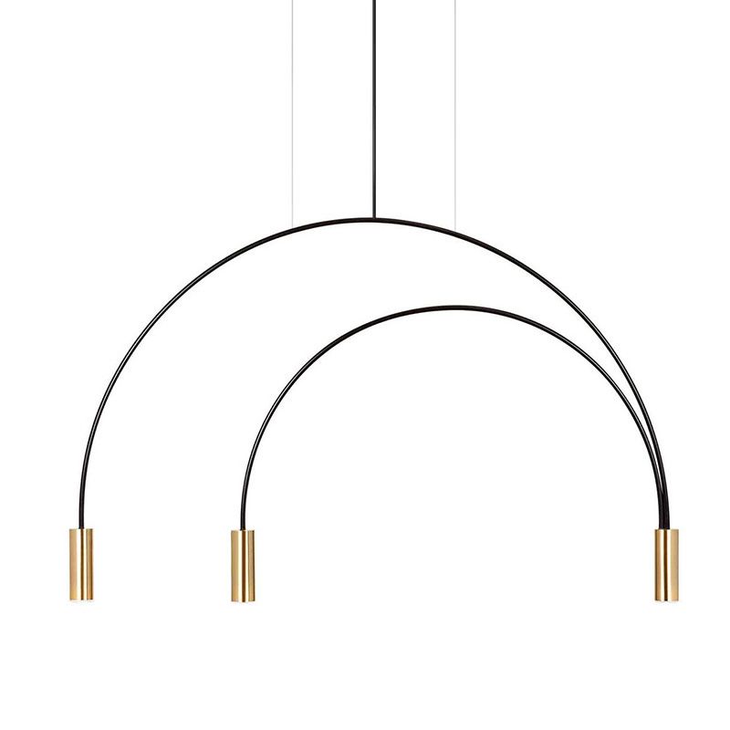Simple Island Chandelier Lights Modern Style Cylinder Shape Metal Multi Light Pendant