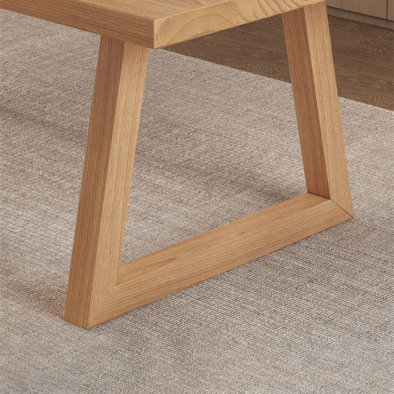 Simplicity Style Dinette Table Rectangle Solid Wood Dinner Table in Brown