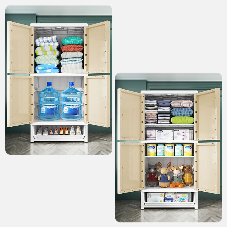 Contemporary Wardrobe Armoire Plastic Wardrobe Closet with Legs