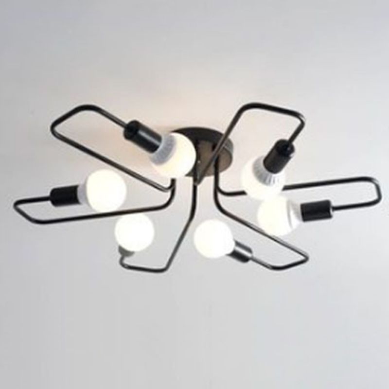 Luces de techo semi raspado de dormitorio de brazos apilados