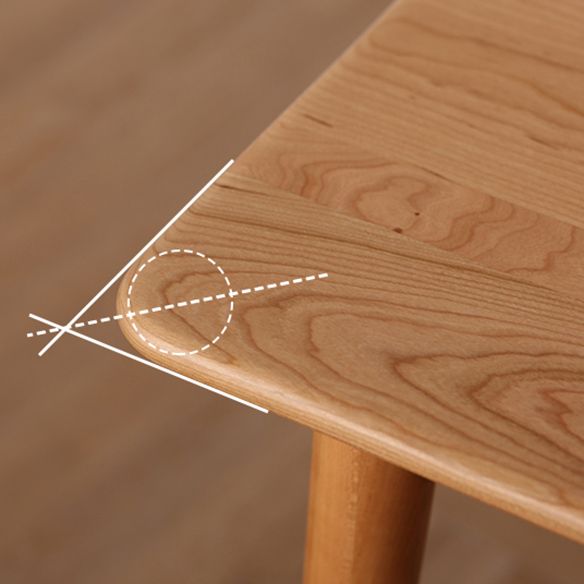 Contemporary Style Dining Table with Fixed Solid Wood Dining Table and Chairs for Home Use