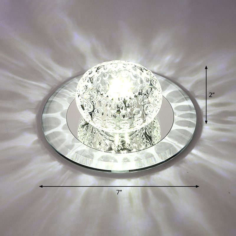 Modern Style Doughnut Shape LED Flush Mount Crystal Corridor Flushmount Ceiling Lighting