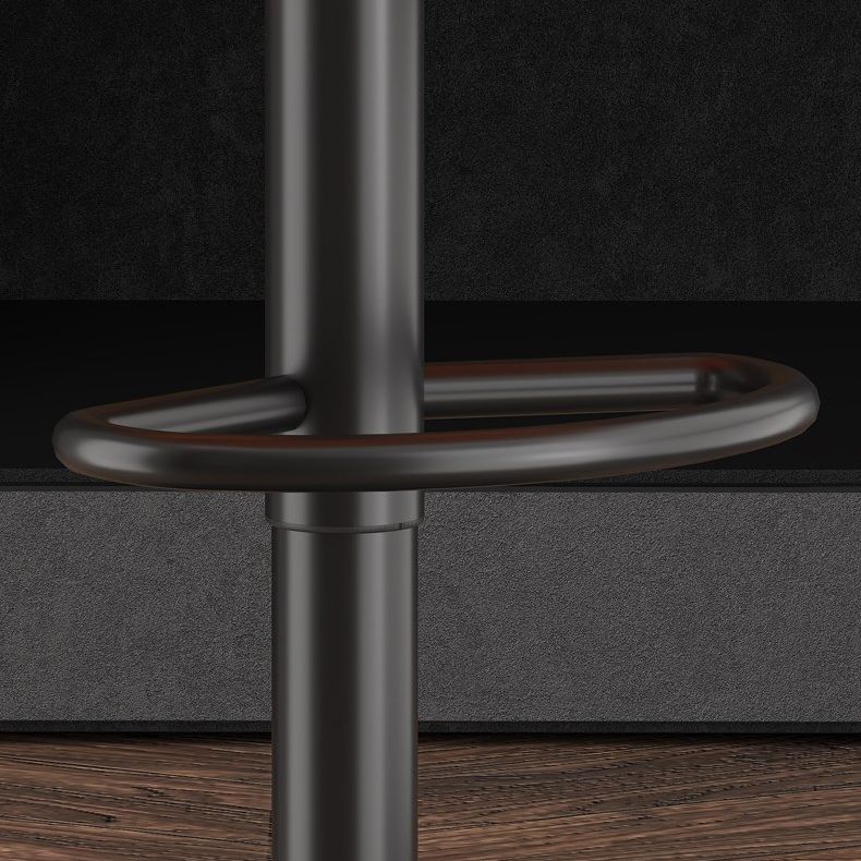 Scandinavian Swivel Adjustable Height Stool Faux Leather Bar Stool