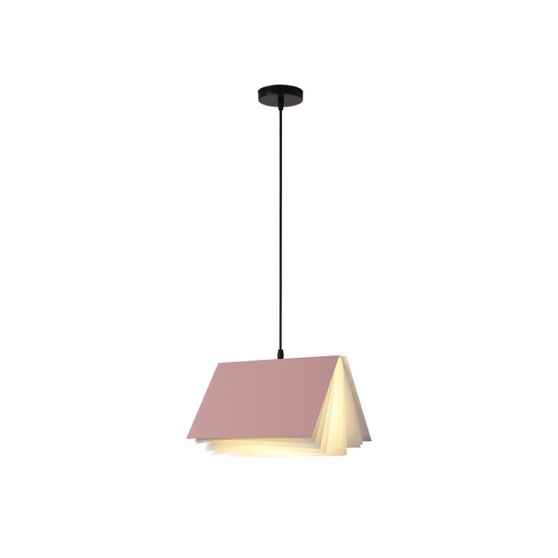 Macaron Pendant Light Modern Simple Style Book Shape Indoor Living Room Hanging Lamp