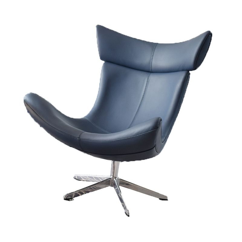 Swivel Armless Chair Faux Leather Chair with 4-Star Leg, 30.70" Wide