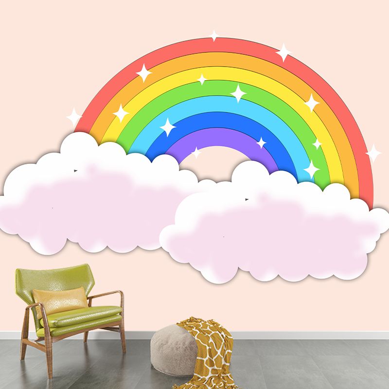 Environmental Cartoon Rainbow Illustration Wallpaper Bedroom Wall Mural