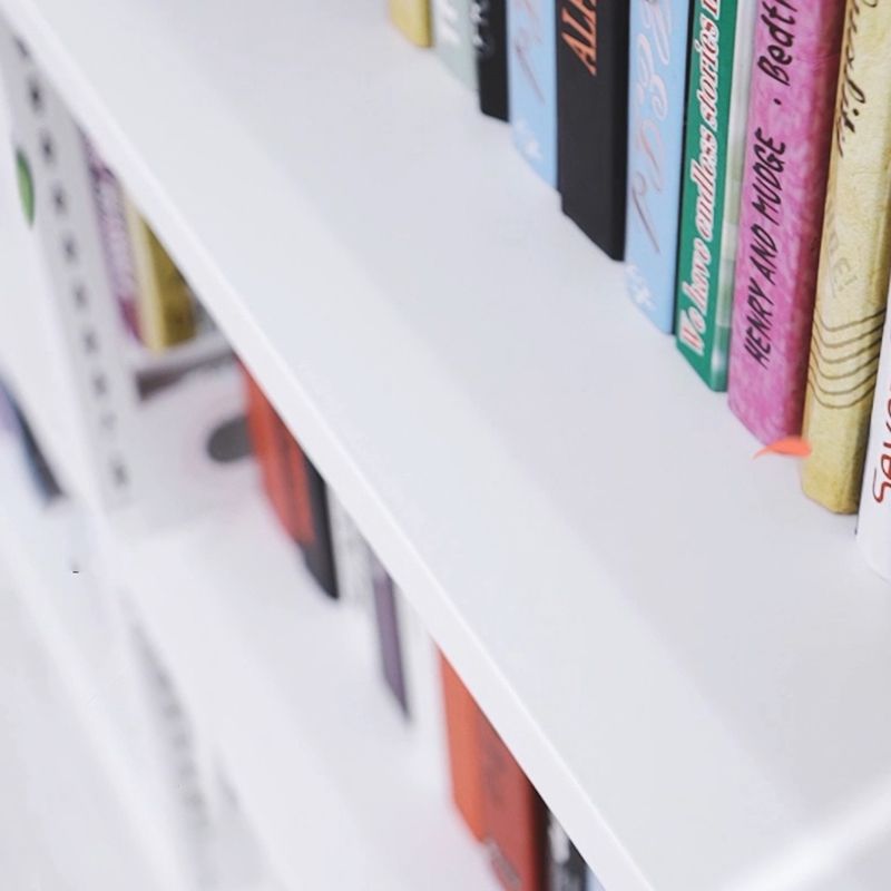 Modern Open Back Bookshelf Standard Metal Bookcase with Shelves