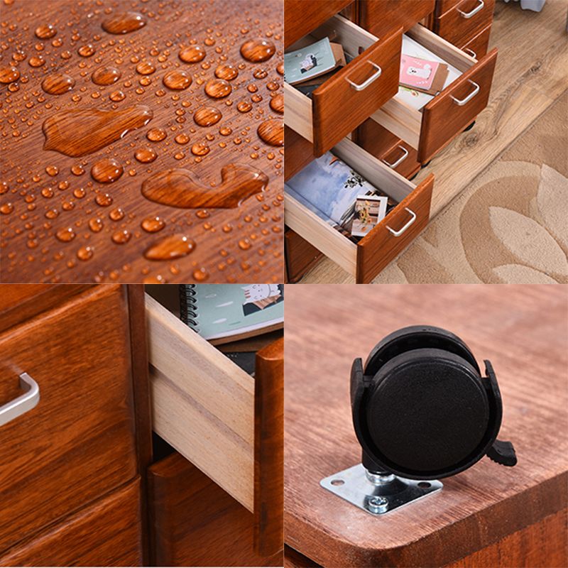 23.62" Wide Accent Chest with Drawers Water Resistant Chest with Wheels
