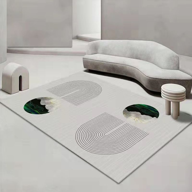 Dunkelgrau moderner Teppich Polyester Farbblock Teppich Färbung widerstandsfähiger Teppich für Salon