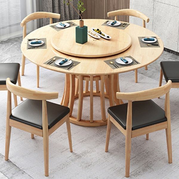Wood Round Pedestal Dining Table Modern Dining Room Kitchen Home Furniture