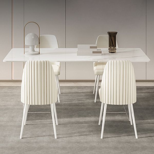 Sintered Stone Top Table Double Pedestal Table for Home Kitchen Dinner