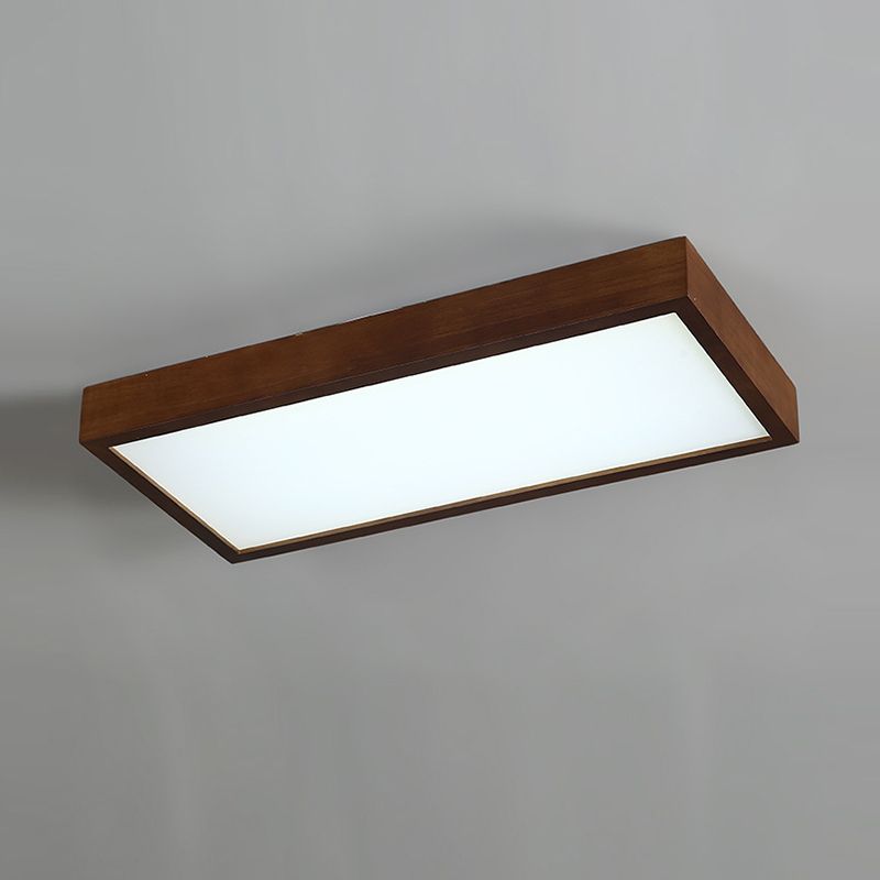 Modern Ceiling Lamp Wooden Flush Mount Light Fixture for Bedroom