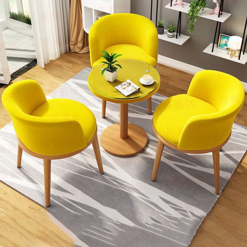 Silla de comedor moderna de metal, sillas de comedor tapizadas sin brazos para uso en restaurantes