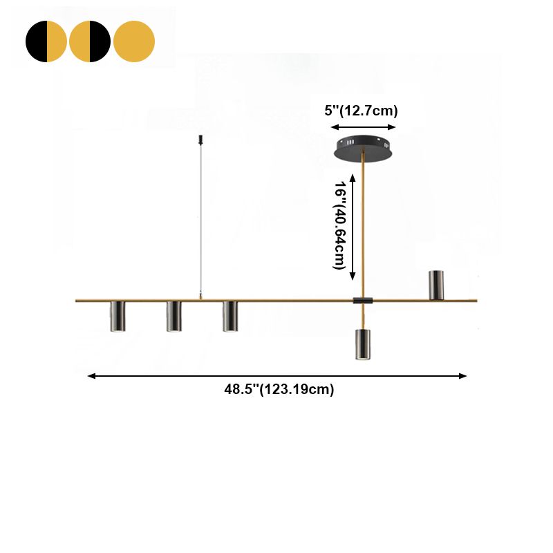 Lámpara de comedor de mesa de comedor simple nórdica lámpara colgante de comedor en oro