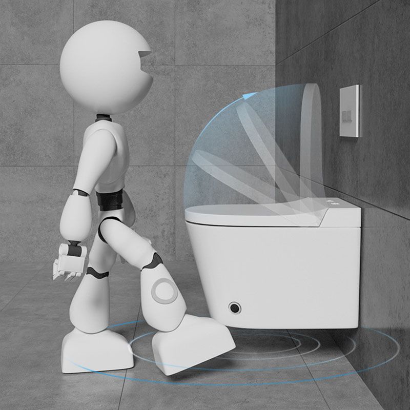 Wall Mount Toilet All-In-One Foot Induction Toilet with Concealed Tank