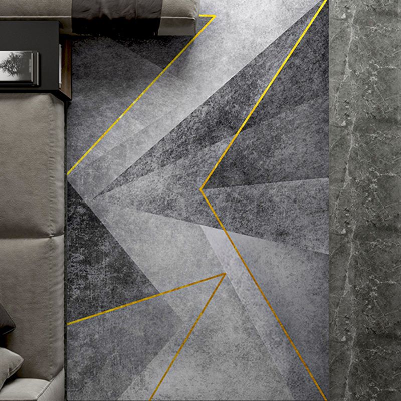 Creatief geometrisch patroon tapijt polyester polyester binnenkleurige vlek resistent gebied tapijt voor woonkamer