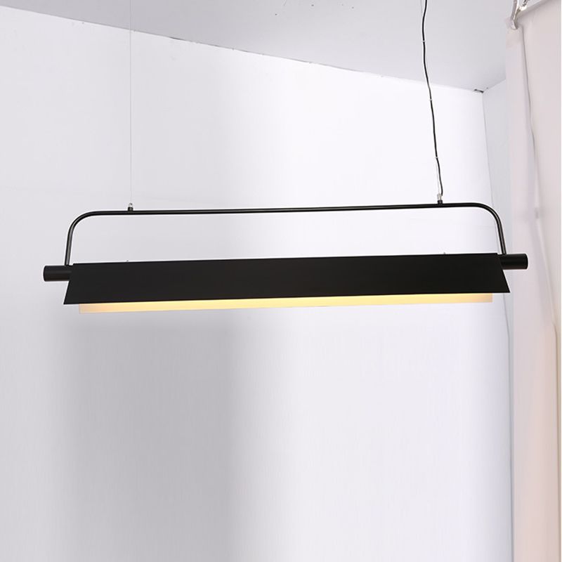 Nordic Metal Island Light Black 47.5" Wide LED Island Pendant for Dining Room
