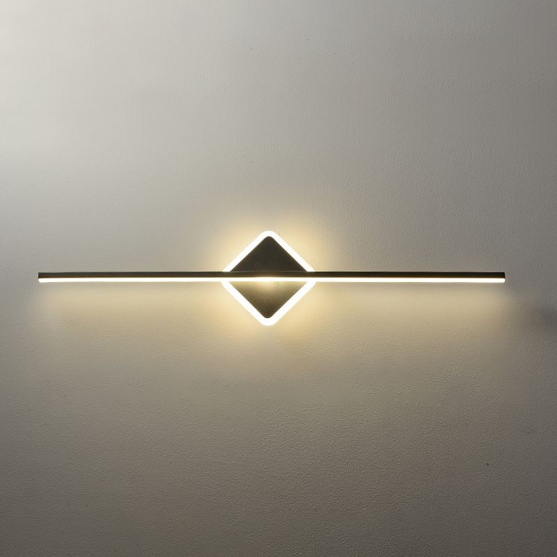 Light Luxury Metal Vanity Light Geometry LED Vanity Lamp with Acrylic Shade for Bedroom