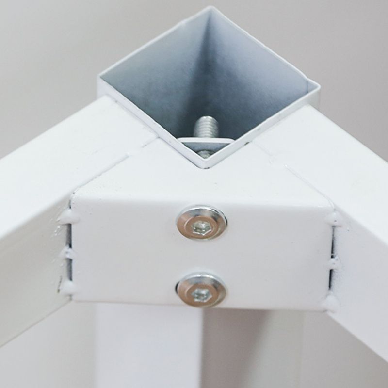 Industrial Metal Trestle Base Bar Table Rectangle Wood Top Counter Height Table