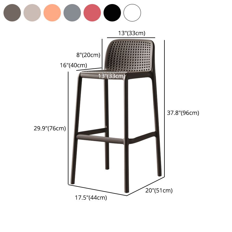 Taburete de comedor de cocina de plástico escandinavo