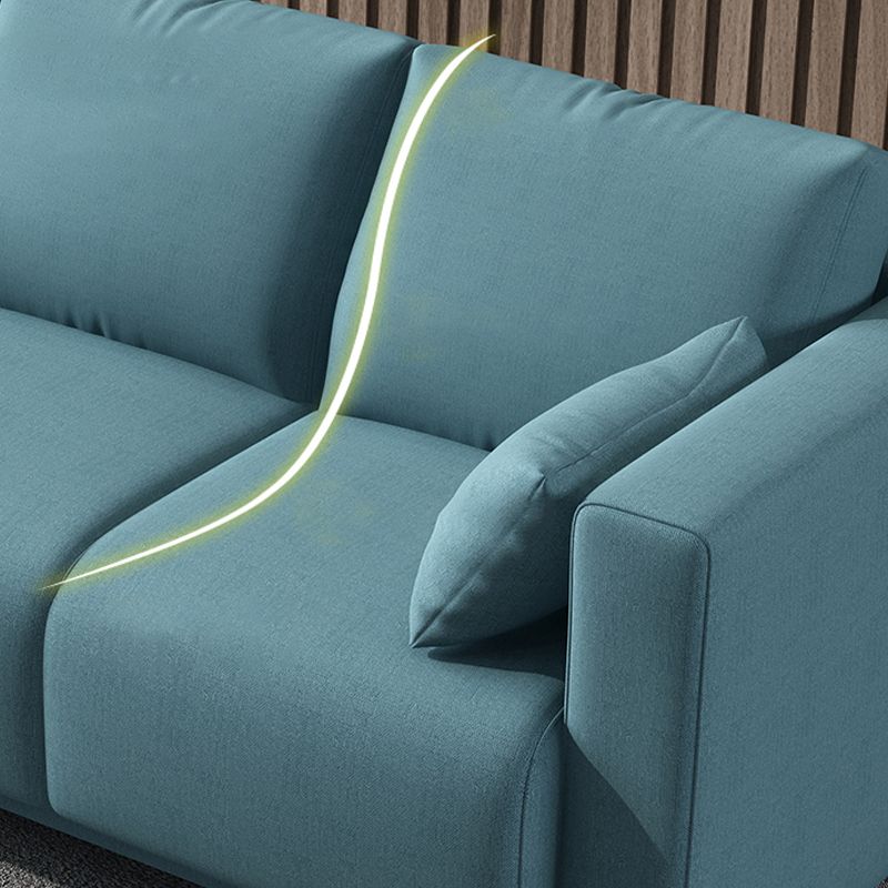 Loose Back Leinenquadratarmof Sofa mit rutschloser Wohnzimmer und Wohnung