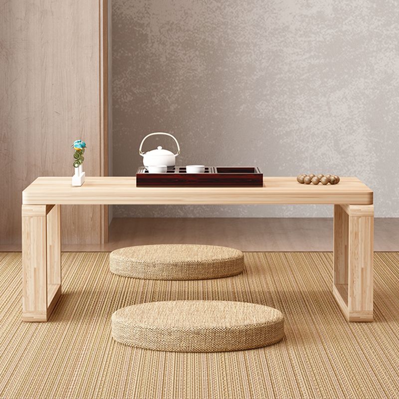 Sled Wooden Coffee Table Nordic Rectangular Single Cocktail Table, 15.75" D x 15.75" H