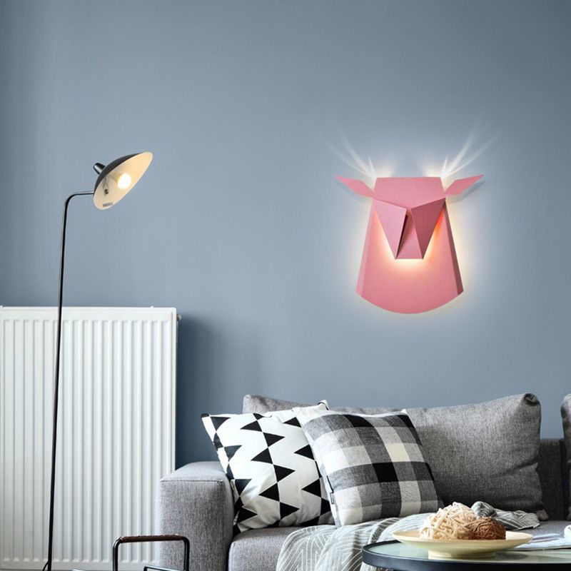 1-Light Geometric Wall Lamps Modern Style Metal Wall Light Sconce