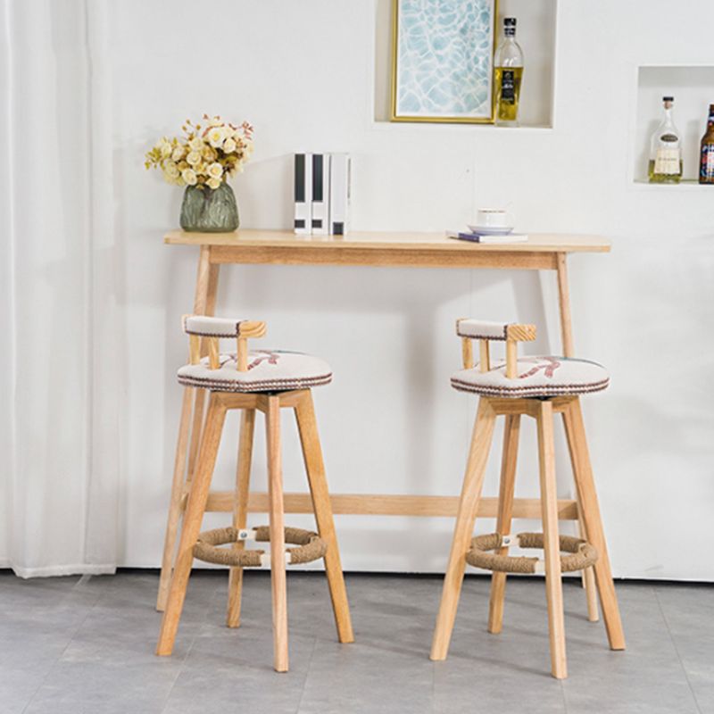 Modern Solid Wood Bistro Accent Dining Table Rectangle Indoor Patio Bar Table
