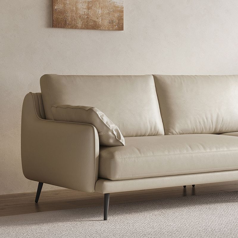 Genuine Leather Pillow Back Sofa 31.49" H Pillow Top Arm Sofa