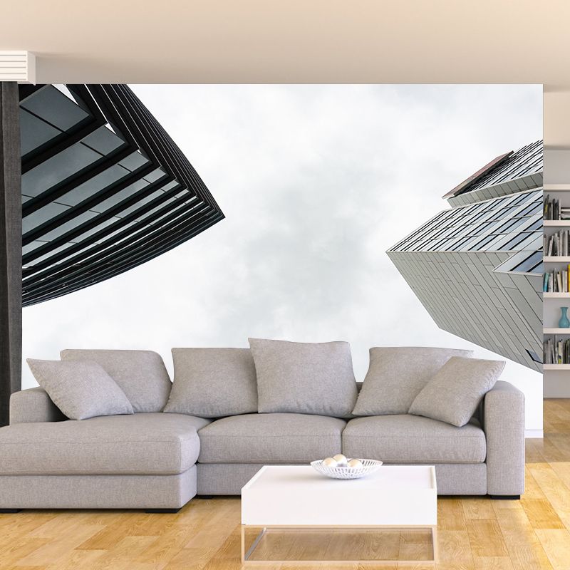 Simple Building Wall Covering Murals Moisture Resistant Office Art Decoration