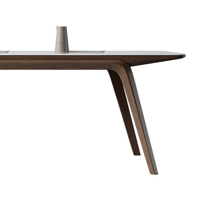 Medieval Modern Stone Dining Table Rectangle Table for Dining Room