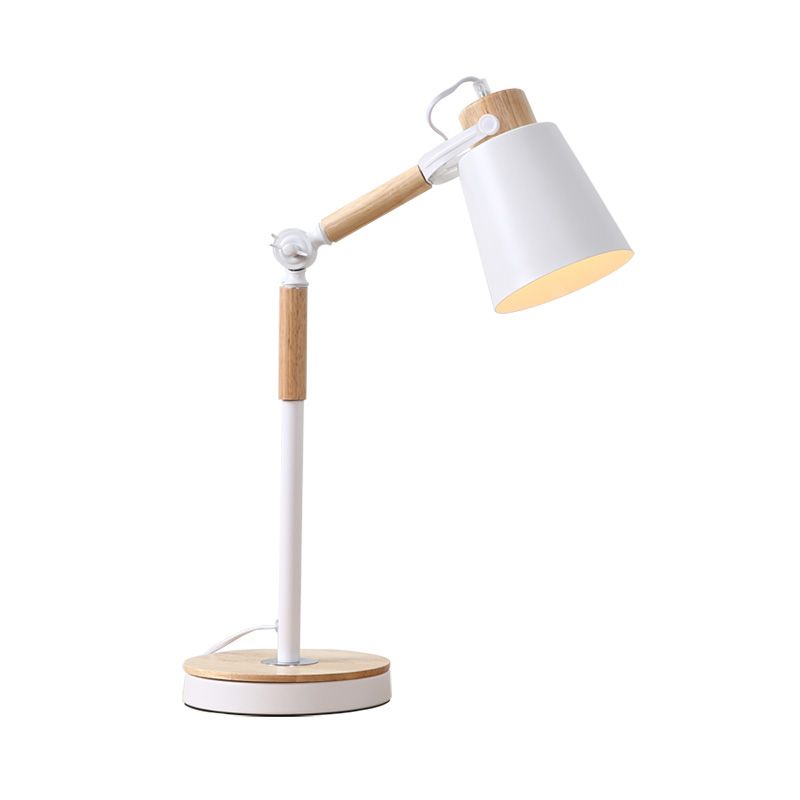 Lampada da tavolo Bell moderna in metallo con 1 lampadina, lampada da comodino bianca/nera per soggiorno