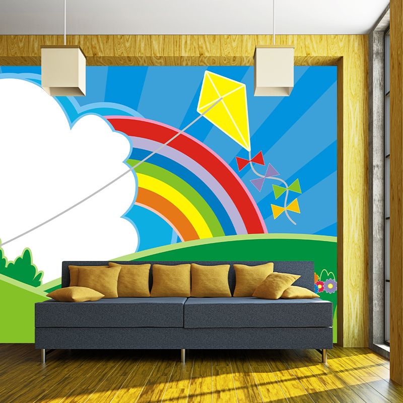 Children's Art Cartoon Mural Wallpaper Environment Friendly for Kid's Bedroom