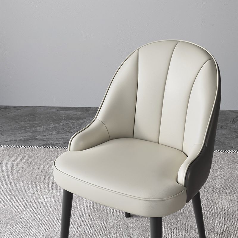 Modern Style Side Chair Leather Parsons Dining Chair for Dining Room