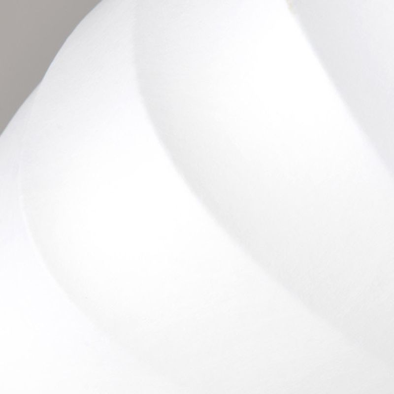 Silk Hanging Lamp, Simple Disk-Shaped Shade Pendant Lighting in White Finish