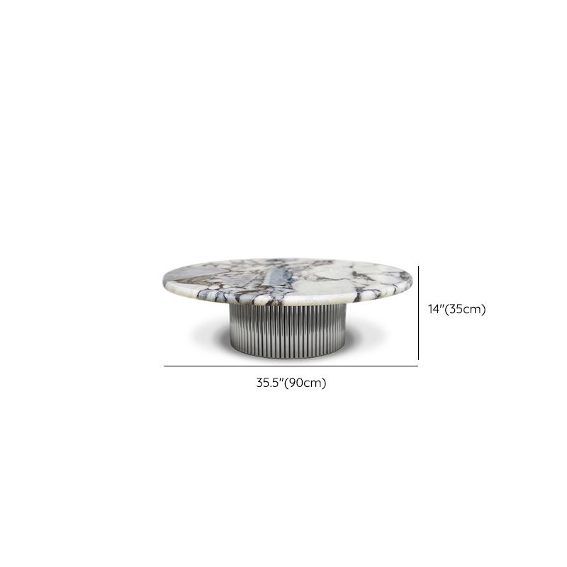 Contemporary Slate Coffee Table Round Bunching Coffee Table Sets for Living Room