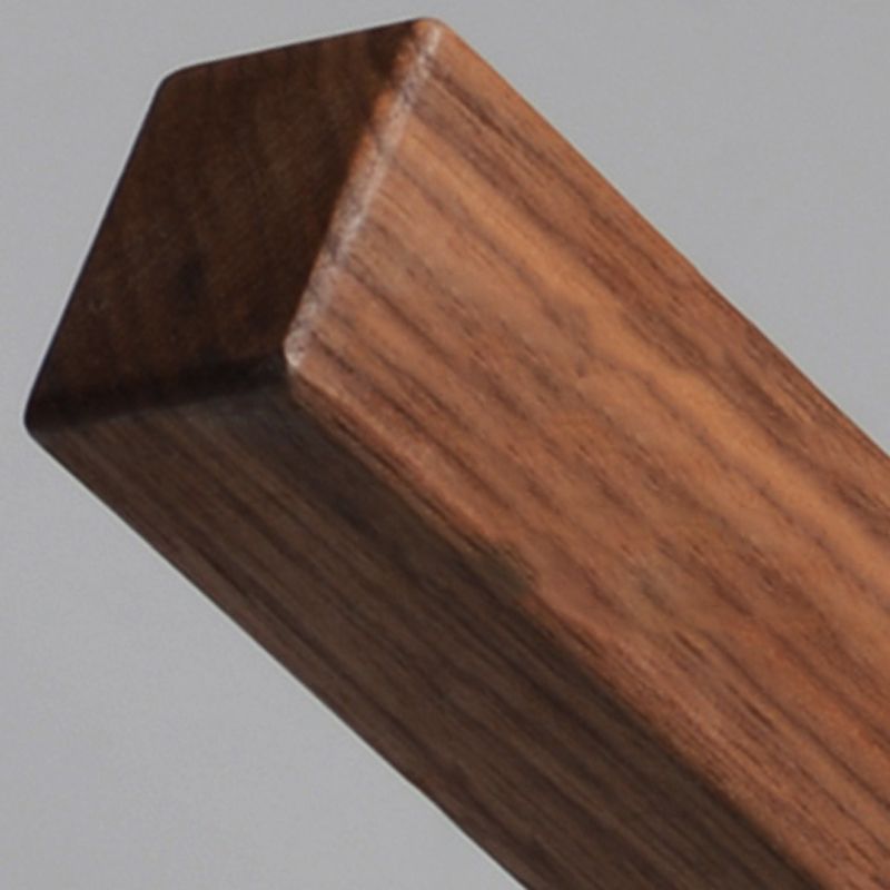 Modern Style Linear Hanging Pendant Light Wood 1-Light Ceiling Pendant Light