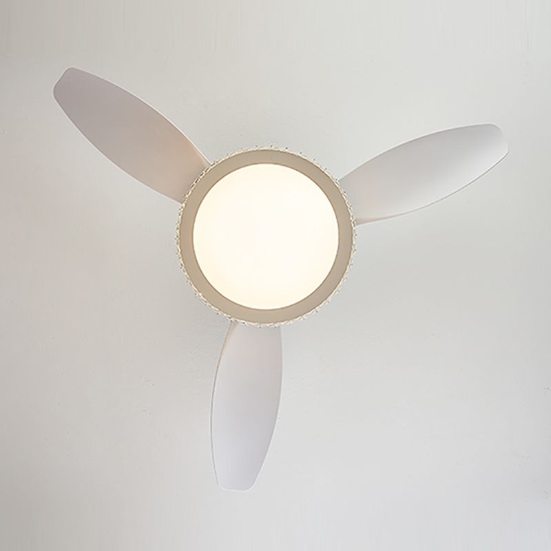 Metal Round Ceiling Fan Light Kids Style 1-Light Ceiling Fan Lighting for Bedroom