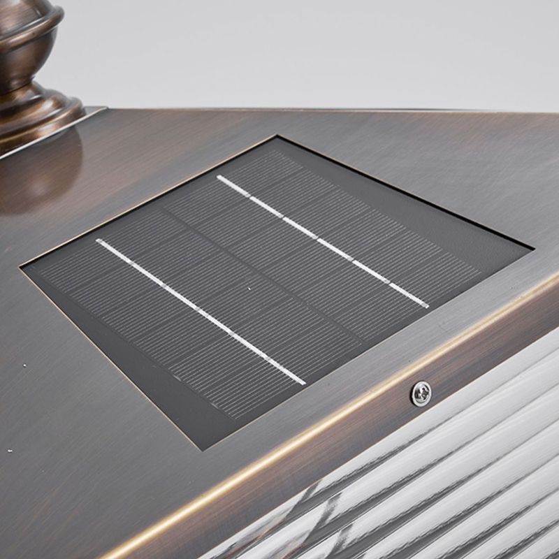 Contemporary LED Pillar Light Minimalist Solar Lighting Fixture for Garden
