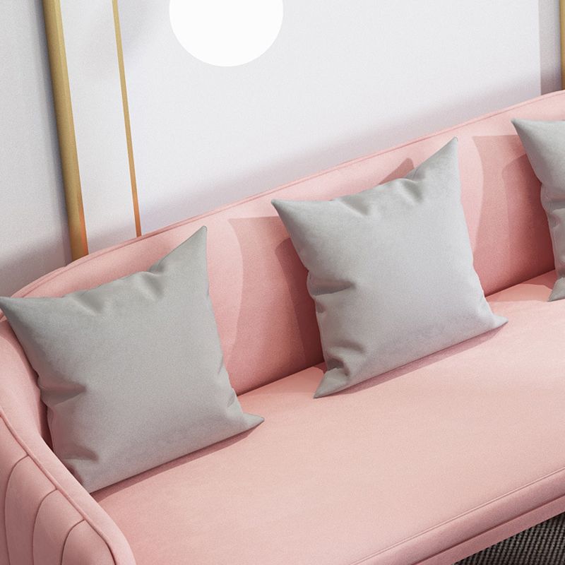 Contemporary Tight Back Sofa with Tuxedo Arm and Metal Base for Living Room