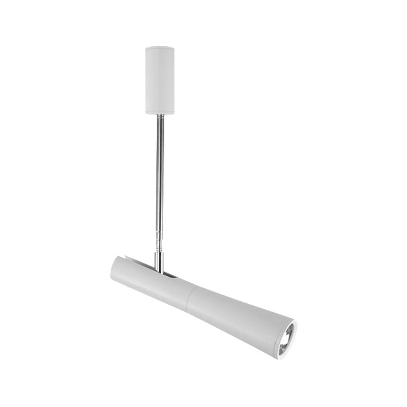 Illuminazione a sospensione conica in bianco/nero la luce del soffitto a led in metallo moderno a led con giuntura regolabile in caldo/bianco