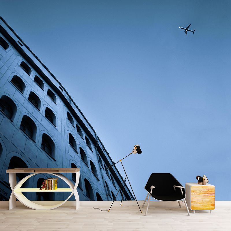 Construction Mural Contemporary Mildew Resistant for Room Decor